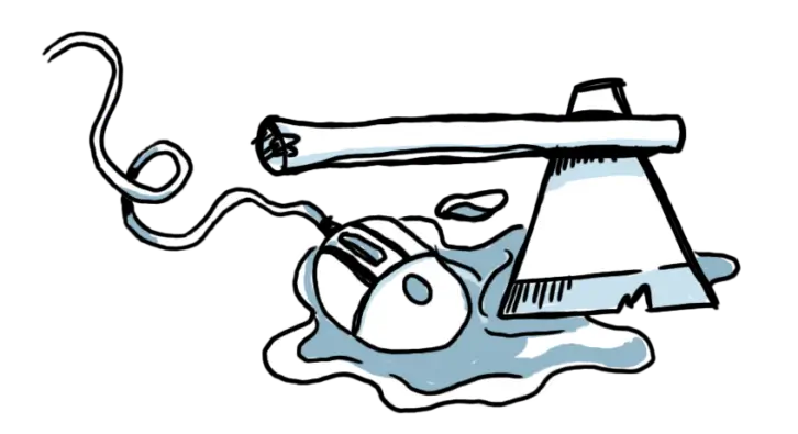 Tecknad bild på darknet