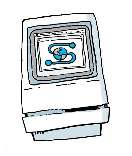 Tecknad bild med mosaic