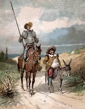 Bilden som kan accosieras med 'Sammanfattning' från boken 'Don Quijote' 