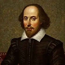 Bild på författaren 'William Shakespeare' som skrev boken 'Romeo och Julia' 